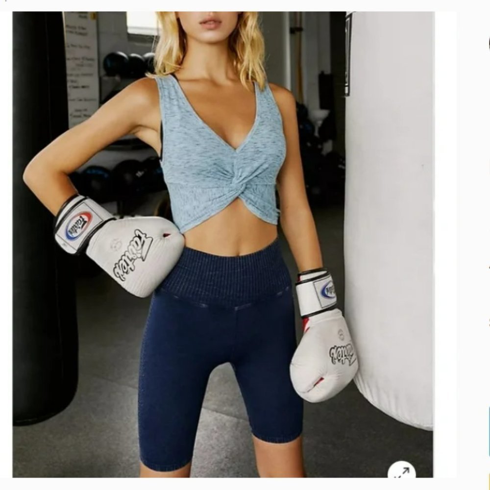 Nwot FP GOOD KARMA BIKE SHORTS BLUE